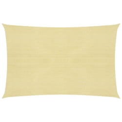 vidaXL Sunshade Sail 160 g/mÂ² Beige 3x4.5 m HDPE Garden Awning Sun Sail Tarp