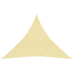 vidaXL Sunshade Sail 160 g/mÂ² Beige 3x3x3 m HDPE Garden Awning Sun Sail Tarp