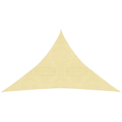 vidaXL Sunshade Sail 160 g/mÂ² Beige 3x3x4.2 m HDPE Garden Awning Sun Sail Tarp