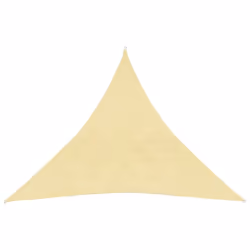 vidaXL Sunshade Sail Beige 4x4x4 m HDPE Patio Sunscreen Sail Tarp Shade Canopy
