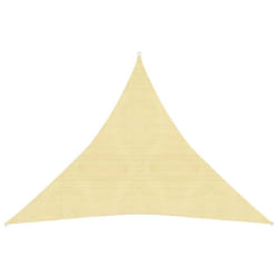 vidaXL Sunshade Sail Beige 4x4x4 m HDPE Patio Sunscreen Sail Tarp Shade Canopy