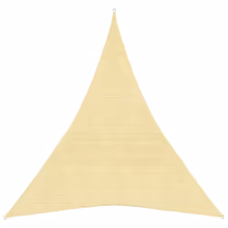 vidaXL Sunshade Sail Beige 4x5x5 m HDPE Patio Sunscreen Sail Tarp Shade Canopy