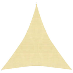 vidaXL Sunshade Sail Beige 4x5x5 m HDPE Patio Sunscreen Sail Tarp Shade Canopy
