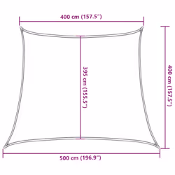 vidaXL Sunshade Sail Shade Canopy Sun Sail Tarp Screen Balcony Awning HDPE - beige, 4/5 x 4 m - Additional view 9