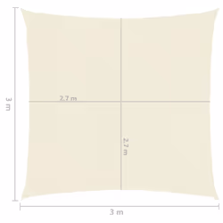 vidaXL Sunshade Sail 160 g/mÂ² Cream HDPE Outdoor Canopy Garden Patio Awning - Additional view 5