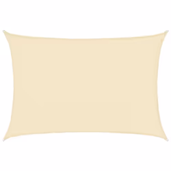 vidaXL Sunshade Sail 160 g/mÂ² Cream 2.5x3.5 m HDPE Garden Patio Canopy Awning