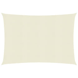 vidaXL Sunshade Sail 160 g/mÂ² Cream 3x4 m HDPE Garden Patio Canopy Awning