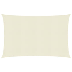 vidaXL Sunshade Sail 160 g/mÂ² Cream 3x5 m HDPE Garden Patio Canopy Awning