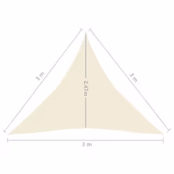 vidaXL Sunshade Sail 160 g/mÂ² Cream HDPE Outdoor Canopy Garden Patio Awning - Additional view 5