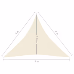 vidaXL Sunshade Sail 160 g/mÂ² Cream HDPE Outdoor Canopy Garden Patio Awning - Additional view 5