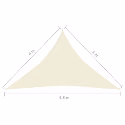vidaXL Sunshade Sail 160 g/mÂ² Cream HDPE Outdoor Canopy Garden Patio Awning - Additional view 5