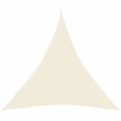 vidaXL Sunshade Sail 160 g/mÂ² Cream 5x6x6 m HDPE Balcony Sunscreen Canopy
