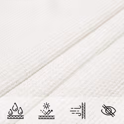 vidaXL Sunshade Sail 160 g/mÂ² HDPE Patio Sunscreen Outdoor Canopy Party Tent - white, 2.5 x 2.5 m - Additional view 6