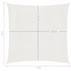 vidaXL Sunshade Sail 160 g/mÂ² White HDPE Outdoor Canopy Garden Patio Awning - Additional view 5