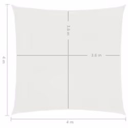 vidaXL Sunshade Sail 160 g/mÂ² White HDPE Outdoor Canopy Garden Patio Awning - Additional view 5
