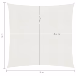 vidaXL Sunshade Sail 160 g/mÂ² White 5x5 m HDPE Outdoor Garden Patio Sunscreen - Additional view 5