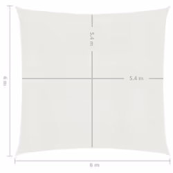 vidaXL Sunshade Sail 160 g/mÂ² White 6x6 m HDPE Outdoor Garden Patio Sunscreen - Additional view 5