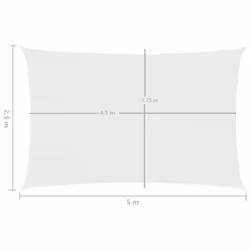 vidaXL Sunshade Sail 160 g/mÂ² White HDPE Outdoor Canopy Garden Patio Awning - Additional view 5