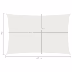 vidaXL Sunshade Sail 160 g/mÂ² White HDPE Outdoor Canopy Garden Patio Awning - Additional view 5