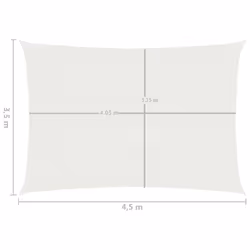 vidaXL Sunshade Sail 160 g/mÂ² White HDPE Outdoor Canopy Garden Patio Awning - Additional view 5