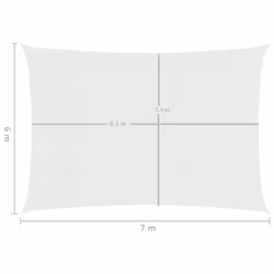 vidaXL Sunshade Sail 160 g/mÂ² White HDPE Outdoor Canopy Garden Patio Awning - Additional view 5