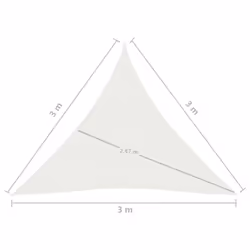 vidaXL Sunshade Sail 160 g/mÂ² White 3x3x3 m HDPE Outdoor Garden Sunscreen - Additional view 5