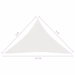 vidaXL Sunshade Sail 160 g/mÂ² White 3x3x4.2 m HDPE Outdoor Garden Sunscreen - Additional view 5