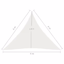 vidaXL Sunshade Sail 160 g/mÂ² White 4x4x4 m HDPE Outdoor Garden Sunscreen - Additional view 5