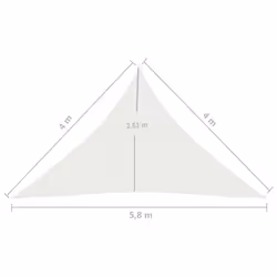 vidaXL Sunshade Sail 160 g/mÂ² White 4x4x5.8 m HDPE Outdoor Garden Sunscreen - Additional view 5