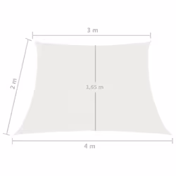 vidaXL Sunshade Sail 160 g/mÂ² White 3/4x2 m HDPE Outdoor Garden Sunscreen - Additional view 5