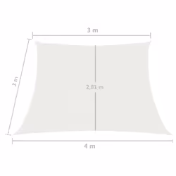 vidaXL Sunshade Sail 160 g/mÂ² White 3/4x3 m HDPE Balcony Sunscreen Canopy - Additional view 5