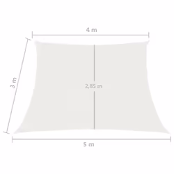vidaXL Sunshade Sail 160 g/mÂ² White 4/5x3 m HDPE Outdoor Garden Sunscreen - Additional view 5