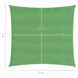 vidaXL Sunshade Sail 160 g/mÂ² HDPE Patio Sunscreen Outdoor Canopy Party Tent - 3 x 3 m - Additional view 3