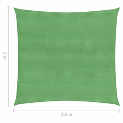 vidaXL Sunshade Sail 160 g/mÂ² Light Green 2x2.5 m HDPE Patio Sunscreen Canopy - Additional view 5