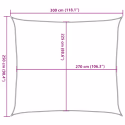 vidaXL Sunshade Sail Canopy Screen Balcony Awning Canopy HDPE Rectangular - light green, 2.5 x 3 m