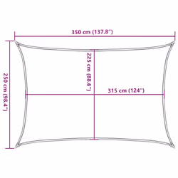 vidaXL Sunshade Sail Canopy Screen Balcony Awning Canopy HDPE Rectangular - light green, 2.5 x 3.5 m