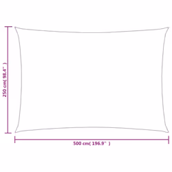 vidaXL Sunshade Sail Canopy Screen Balcony Awning Canopy HDPE Rectangular - light green, 2.5 x 5 m