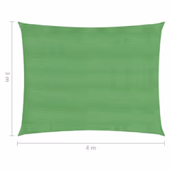 vidaXL Sunshade Sail 160 g/mÂ² Light Green 3x4 m HDPE Garden Sunscreen Canopy - Additional view 5