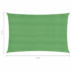 vidaXL Sunshade Sail 160 g/mÂ² Light Green 3x6 m HDPE Patio Sunscreen Canopy - Additional view 5