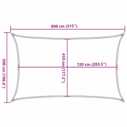 vidaXL Sunshade Sail Canopy Screen Balcony Awning Canopy HDPE Rectangular - light green, 5 x 8 m