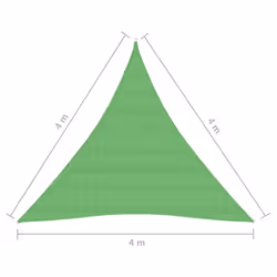 vidaXL Sunshade Sail 160 g/mÂ² Light Green 4x4x4 m HDPE Patio  Sunscreen Canopy - Additional view 5