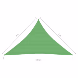 vidaXL Sunshade Sail 160 g/mÂ² Light Green 4x4x5.8 m HDPE Outdoor Patio Canopy - Additional view 5