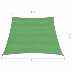 vidaXL Sunshade Sail 160 g/mÂ² Light Green 3/4x2 m HDPE Garden Sunscreen Canopy - Additional view 5