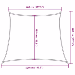 vidaXL Sunshade Sail Shade Canopy Sun Sail Tarp Screen Balcony Awning HDPE - light green, 4/5 x 4 m