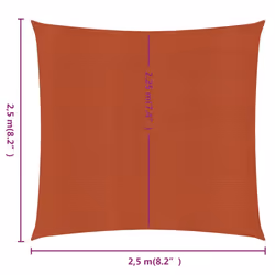 vidaXL Sunshade Sail 160 g/mÂ² HDPE Patio Sunscreen Outdoor Canopy Party Tent - 2.5 x 2.5 m - Additional view 3