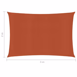 vidaXL Sunshade Sail 160 g/mÂ² Terracotta 2x3 m HDPE Patio Sunscreen Canopy - Additional view 5