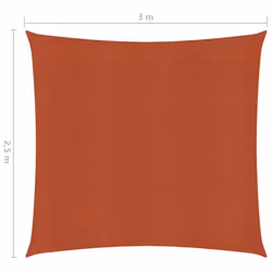 vidaXL Sunshade Sail 160 g/mÂ² Terracotta 2.5x3 m HDPE Garden Sunscreen Canopy - Additional view 5