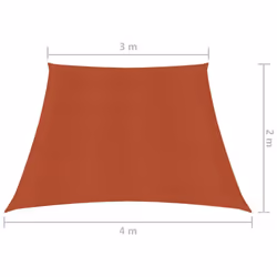 vidaXL Sunshade Sail 160 g/mÂ² Terracotta 3/4x2 m HDPE Garden Sunscreen Canopy - Additional view 5
