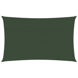 vidaXL Sunshade Sail 160 g/mÂ² Dark Green 3x5 m HDPE Sunscreen Shade Canopy