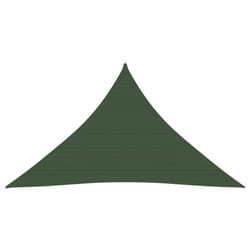 vidaXL Sunshade Sail 160 g/mÂ² Dark Green 3.5x3.5x4.9 m HDPE Sunscreen Canopy